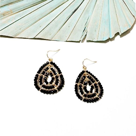 Beaded boho dangle earrings S641 - Picture 1 of 3